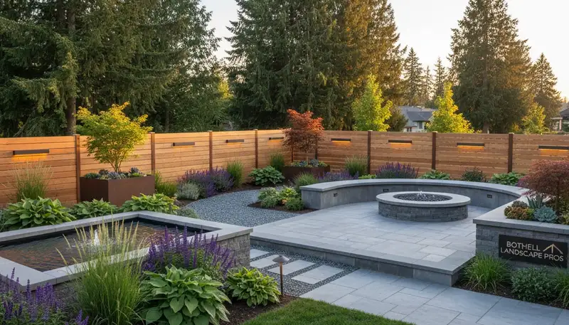 Landscaping crew providing lawn care service in Bellevue, WA