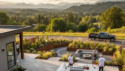 Bellevue, WA landscaping team providing professional lawn care and yard maintenance services