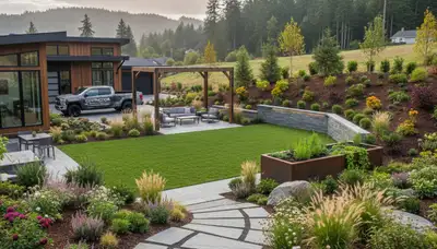 Landscaping service in Bellevue, WA for professional lawn care and yard maintenance