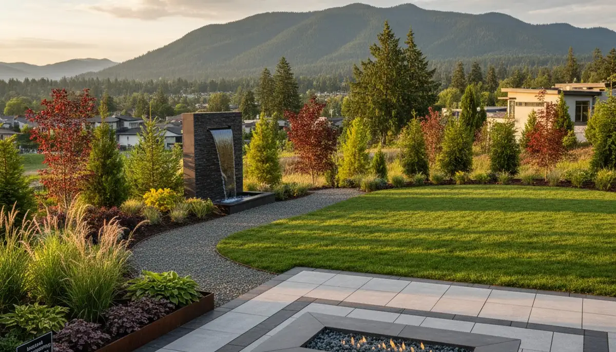 Landscaping crew providing lawn care services in Bellevue, WA
