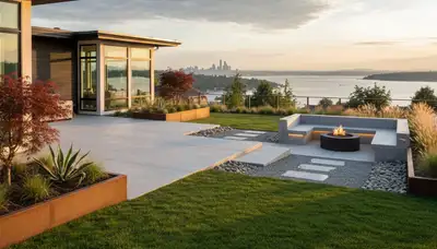 Bellevue, WA landscaping crew providing professional lawn care and yard maintenance خدمات