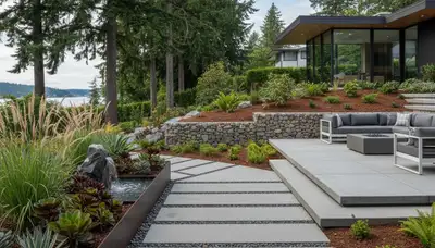 Bellevue, WA landscaping service team providing professional lawn care for residential properties