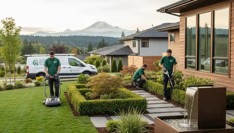 Bellevue, WA landscaping team providing professional lawn care and yard maintenance services