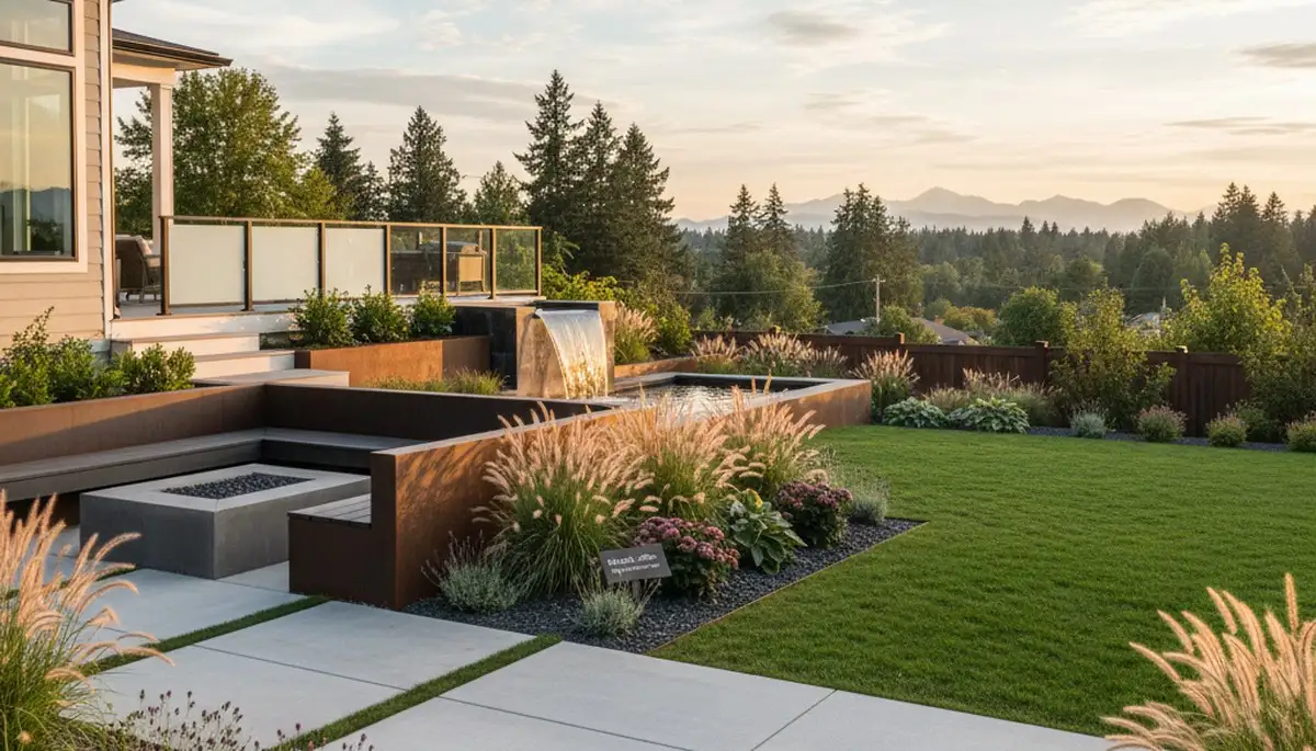 Bellevue, WA landscaping crew providing professional lawn care and yard maintenance