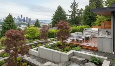 Bellevue, WA landscaping crew provides professional lawn care and yard maintenance for local homes